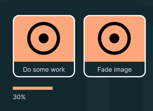 GUI task progress bar