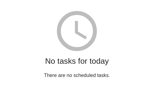 No Tasks for the selected day icon.